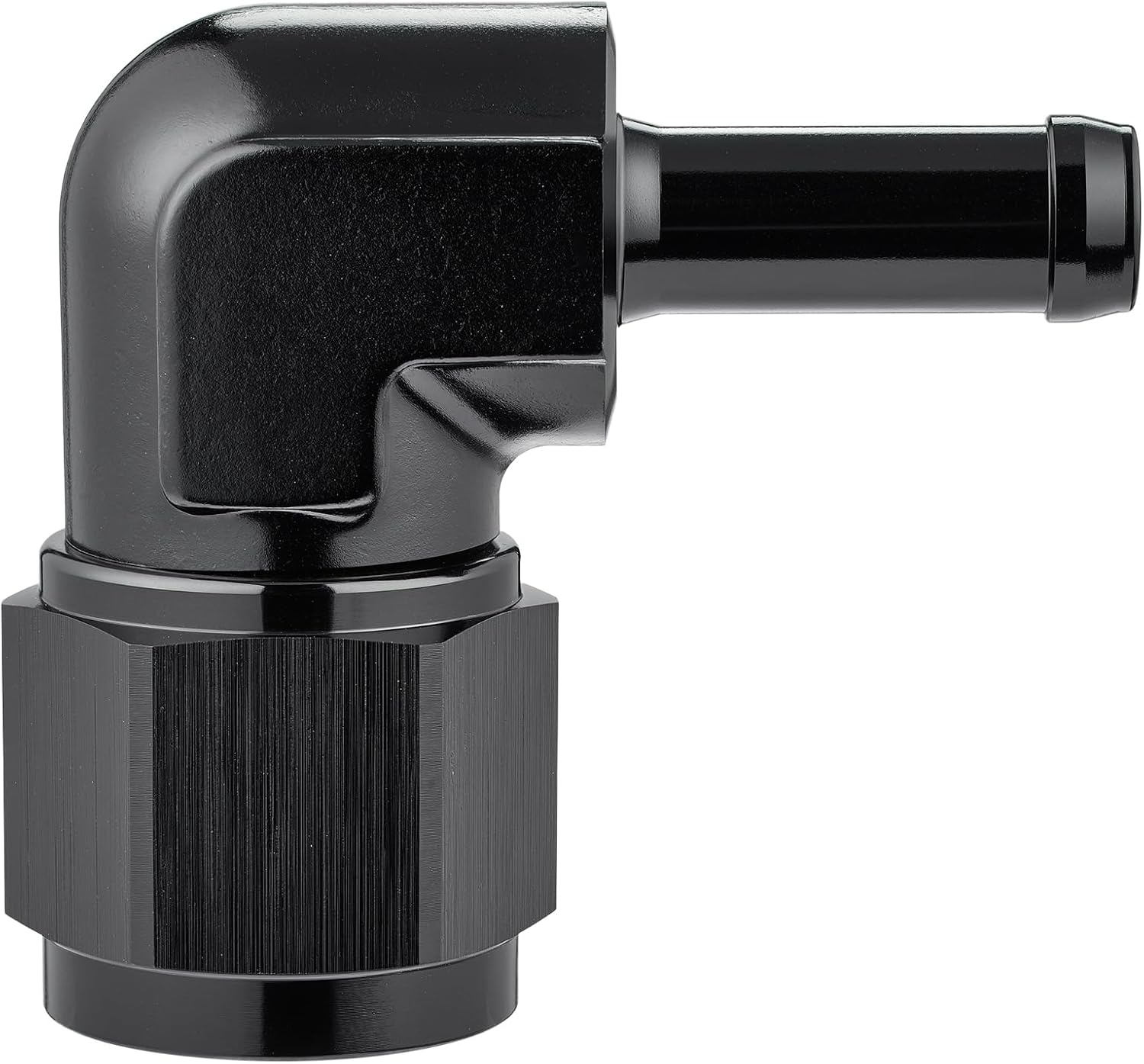 EVIL ENERGY 10AN Female to 3/8" Barb Hose Fitting 90 Degree Swivel