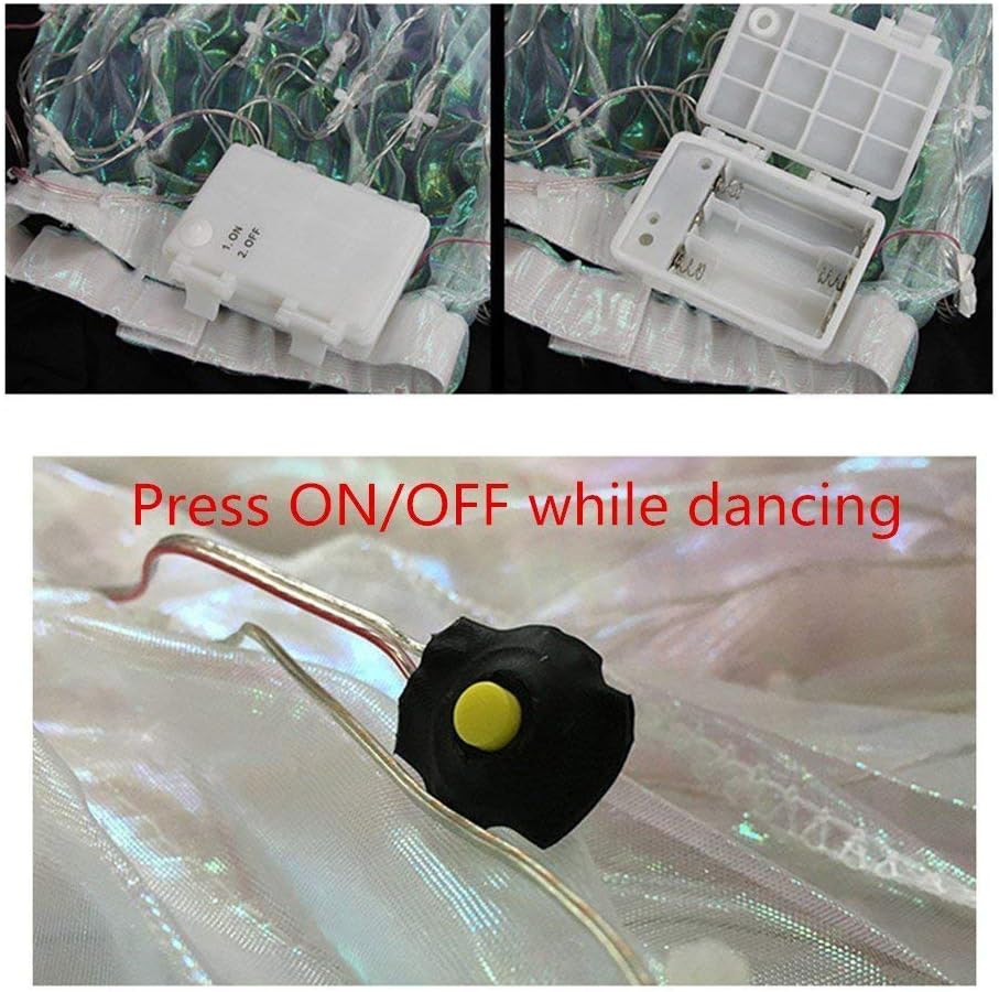 Wgwioo Belly Dance Isis Wings LED 360 Degrees with Flexible Sticks for Children,Blue : Sports & Outdoors