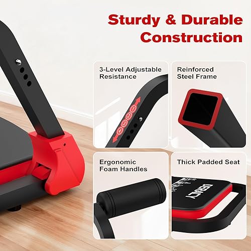 Miniatura 3 de DERACY Máquina de abdominales, equipo de entrenamiento abdominal ajustable, máquina multifuncional de entrenamiento abdominal, equipo de ejercicio