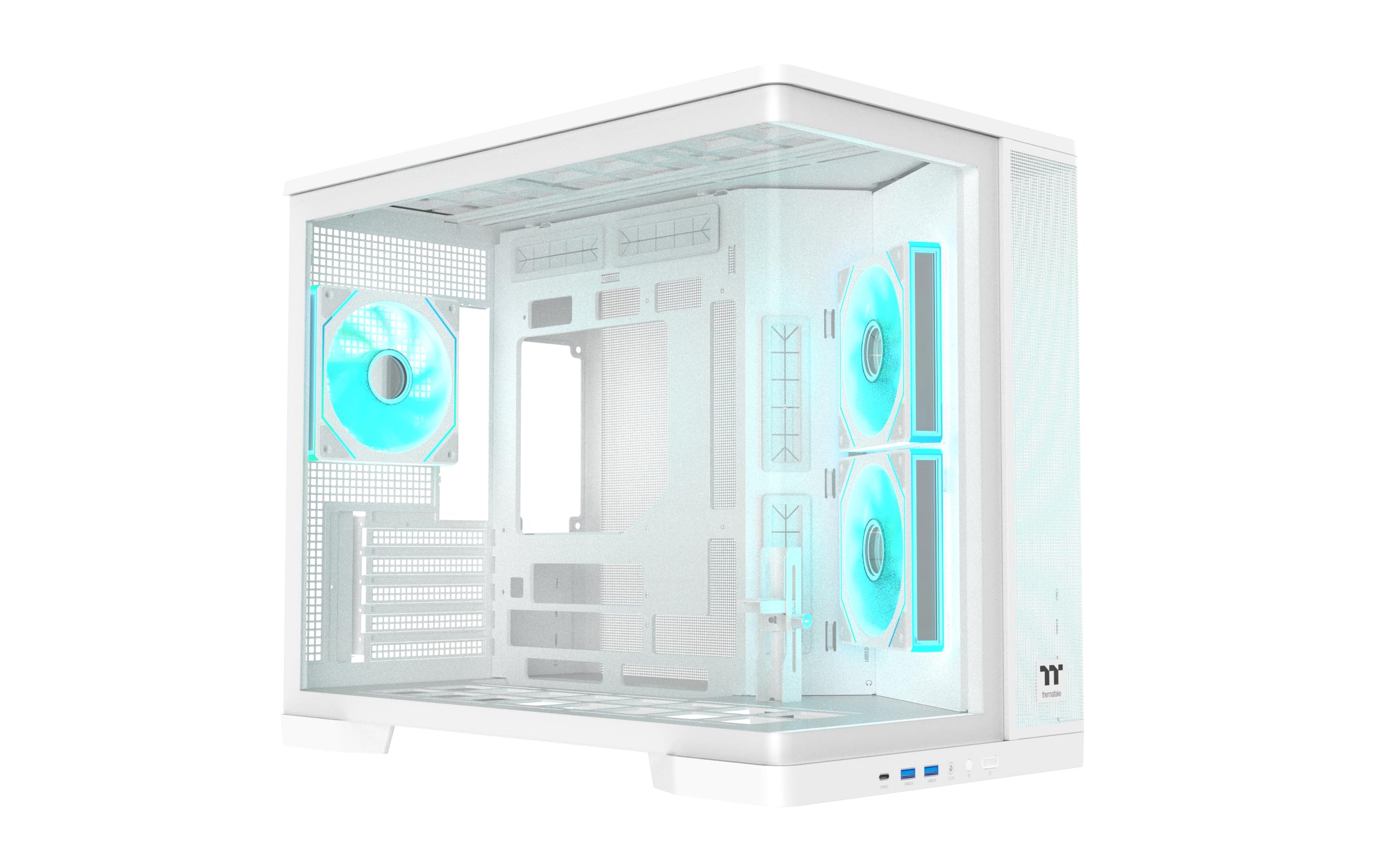 Thermaltake Arcus 280 TG ARGB | Micro-ATX con Conector Oculto | Blanco