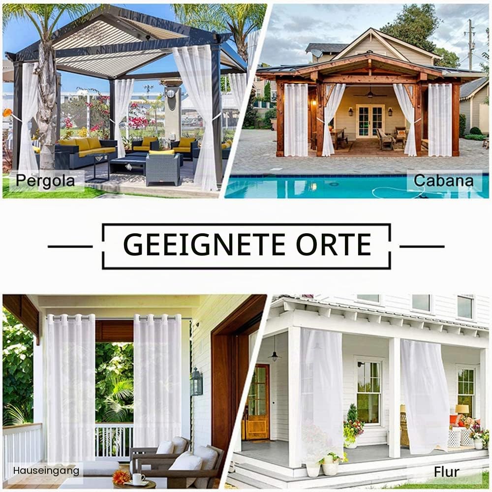 Voile Vorhang Sheer Gardinen mit Ösen,Vorhänge aus massivem Leinen, durchscheinend,Farbige Punkte,dekoratives Gardinen-Design für modernes Wohnzimmer,2 Stücke,B140×H240cm