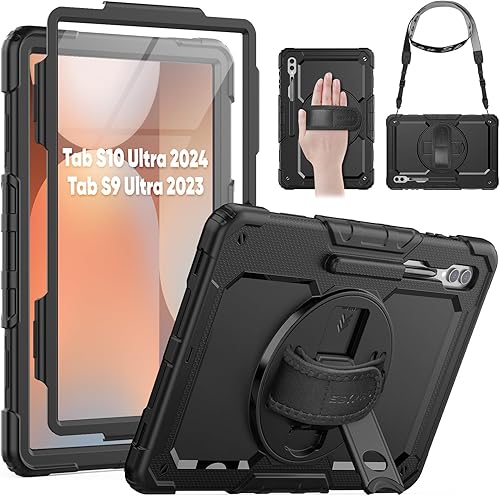 Miniatura 75 de SEYMAC Funda para Samsung Galaxy Tab S10 Lite/S10 FE/ S9 FE/ S9 5G (10.9''/11''), resistente a prueba de golpes con protector de pantalla, soporte