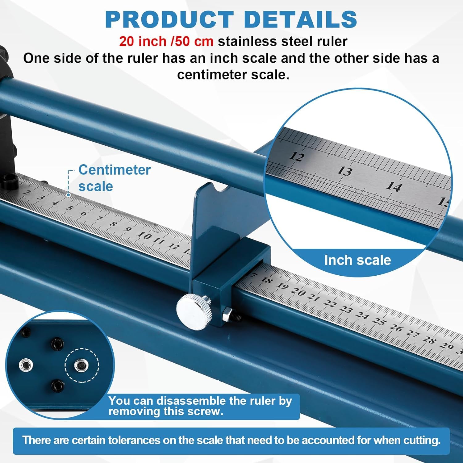 MXBAOHENG Découpe de Rail Din 35 * 7.5 MM Coupe Rail DIN à Double Trou avec Règle pour Couper Les Rails en Acier/Aluminium (bleu)