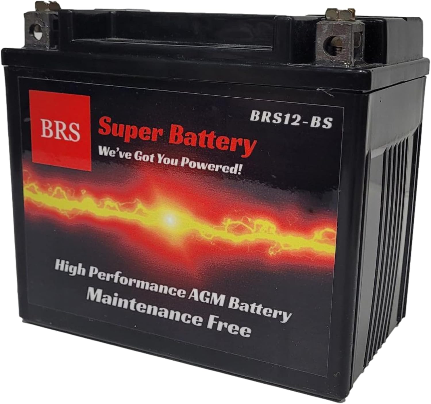 12-BS High Performance Battery For ATV, Motorcycle, Snowmobile, UTV - YTX12-BS - 12v 12ah 155 CCA - Sealed AGM Maintenance Free
