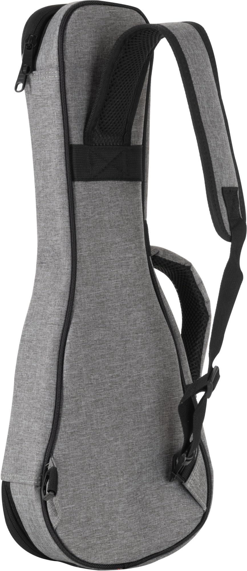 ROCKTILE Bolsa Ukelele Soprano - Funda de Transporte Impermeable et Resistente al desgarro Acolchada para ukeleles - Bolsillo Exterior Acolchado para Accesorios - Bandolera Ajustable - Gris