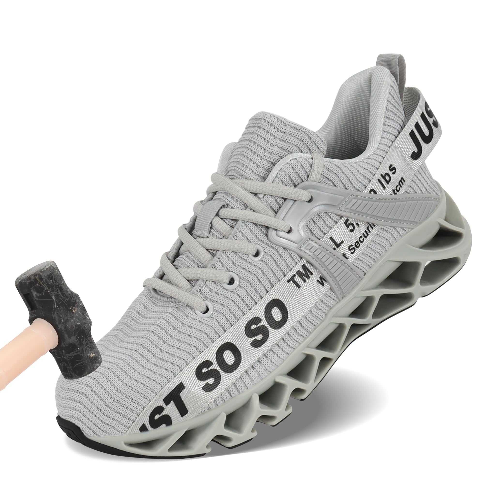 COKAFIL Steel Toe Shoes for Men Women Work Safety Sneakers Puncture Proof for Industry Construction Warehouse Utility