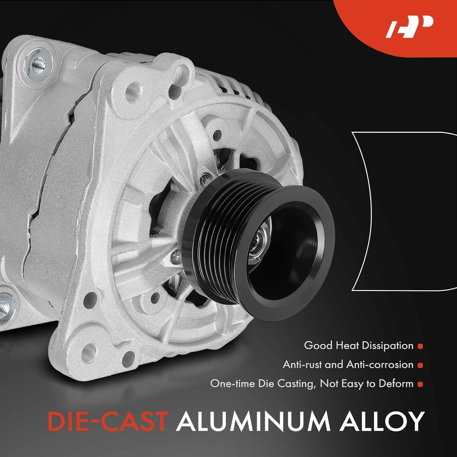 A-Premium Alternator Compatible with Volkswagen EuroVan 1999 2000 2001 2002 2003 2.8L, 12V 150A 7-Groove Pulley Clockwise, Replace# 0123520002, 028903025C