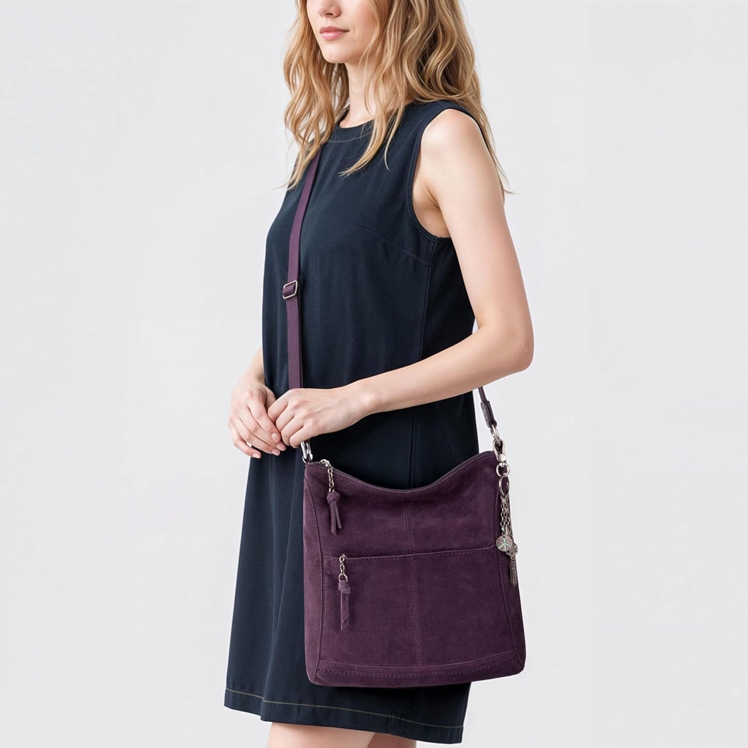 The Sak Lucia Crossbody Bag in Leather, Convertible Purse with Adjustable Strap - Image 2