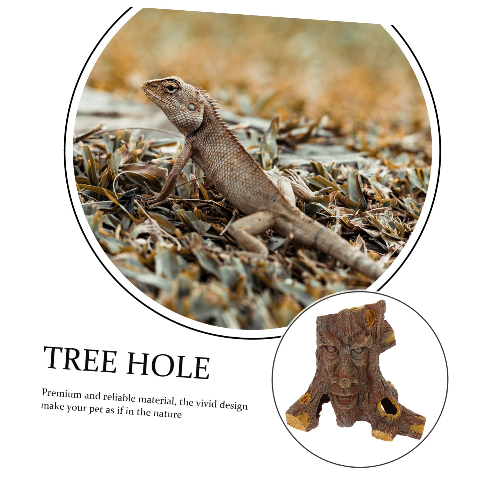 Nascondiglio per Rettili a Forma di Albero in Resina | Effetto Caverna per Terrario, Ambiente Oscuro e Sicuro, Decorazione Habitat per Gecko e Altri Sauri