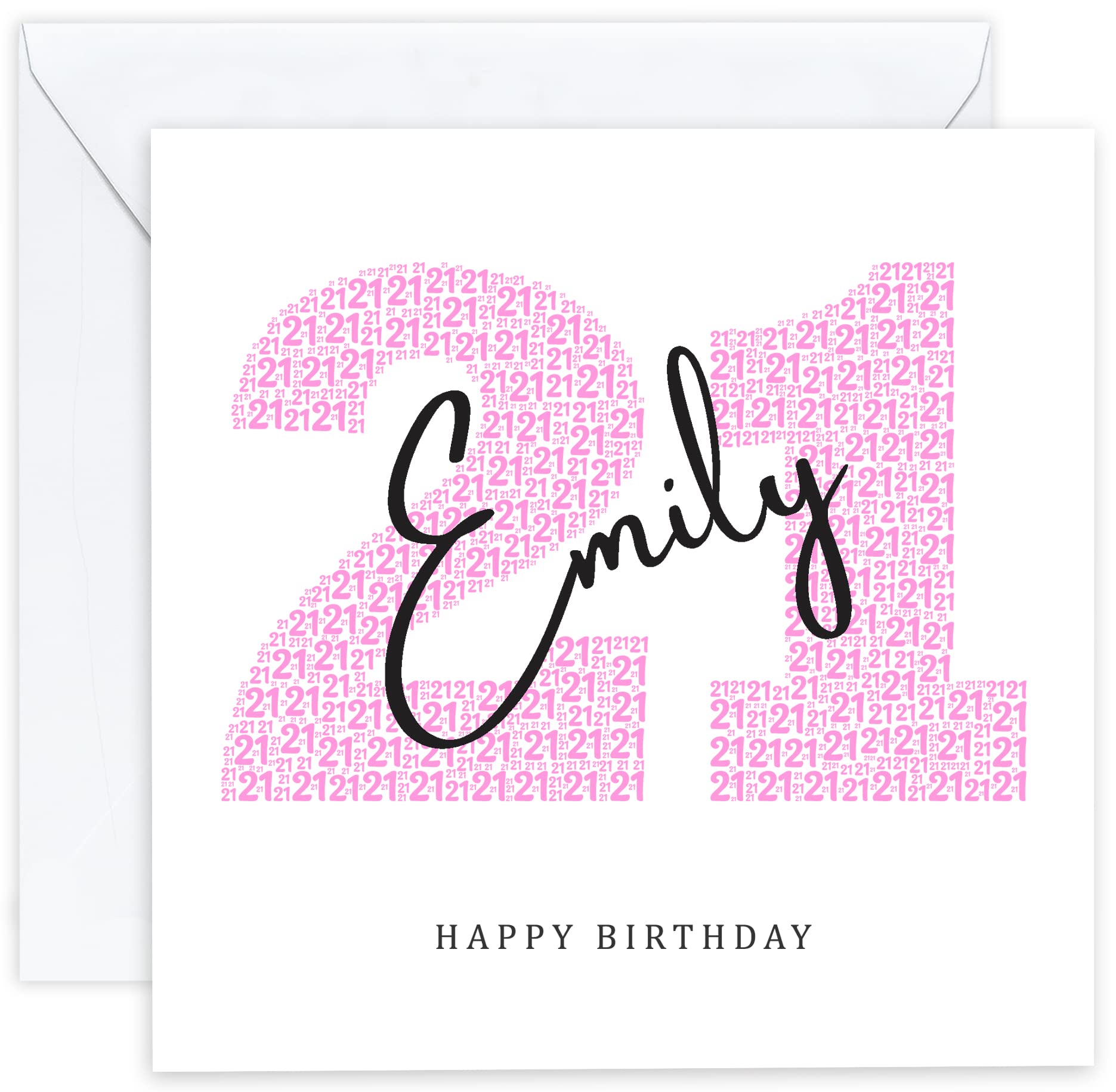 Personalised 21st Birthday Card - Twenty First Birthday Card for 21 Year Old Woman Girls Daughter Granddaughter Niece Sister Friend Her (Age 21) — image 1