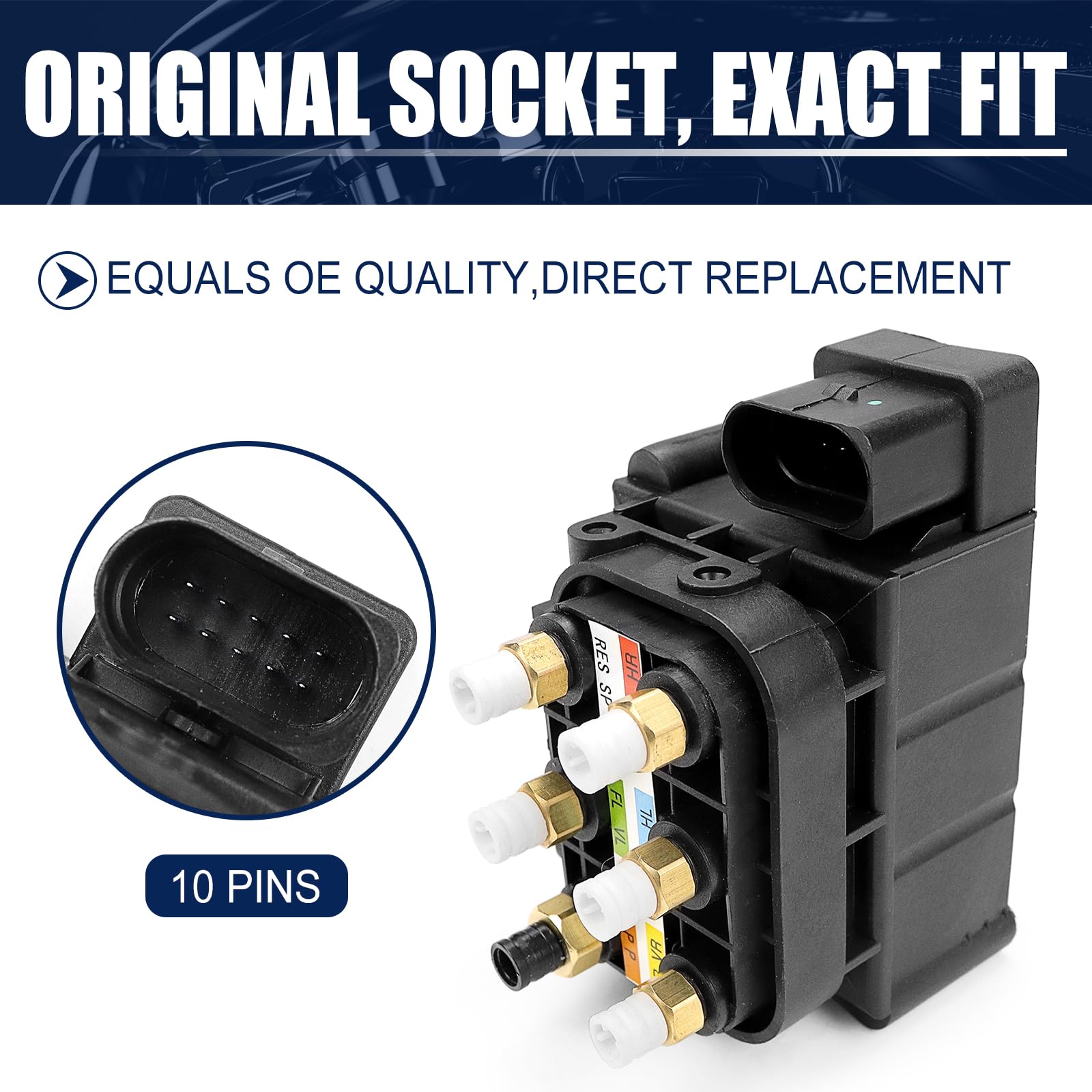 LUFASODERLING 1643201204 Air Suspension Valve Block Compatible With Mercedes Benz W164 GL350 GL450 GL550 ML350 ML550 - Foto 9