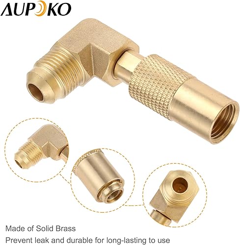 Miniatura 5 de Aupoko Adaptador de codo de propano, adaptador de propano macho de baja presión de 38 pulgadas, para parrilla de campamento de mesa Blackstone,