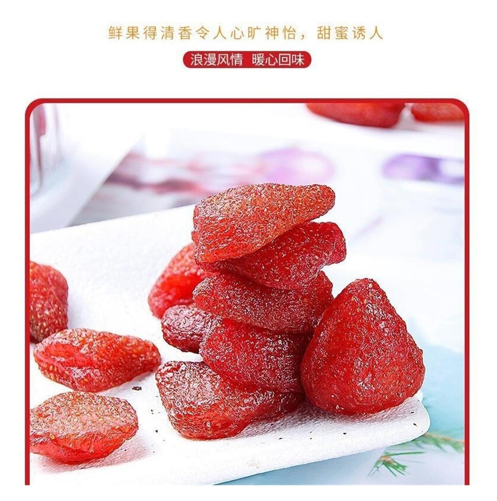 Fresas secas (500 g) – Frutas confitadas Snack listo for comer for los antojos