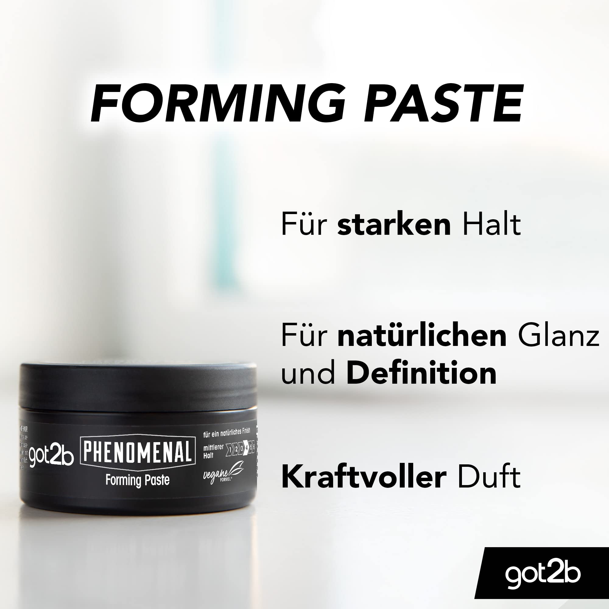 got2b Phenomenal Forming Paste Halt 3 (100 ml), pasta do stylizacji dla fenomenalnego, naturalnie wyglądającego stylu i mocnego zapachu