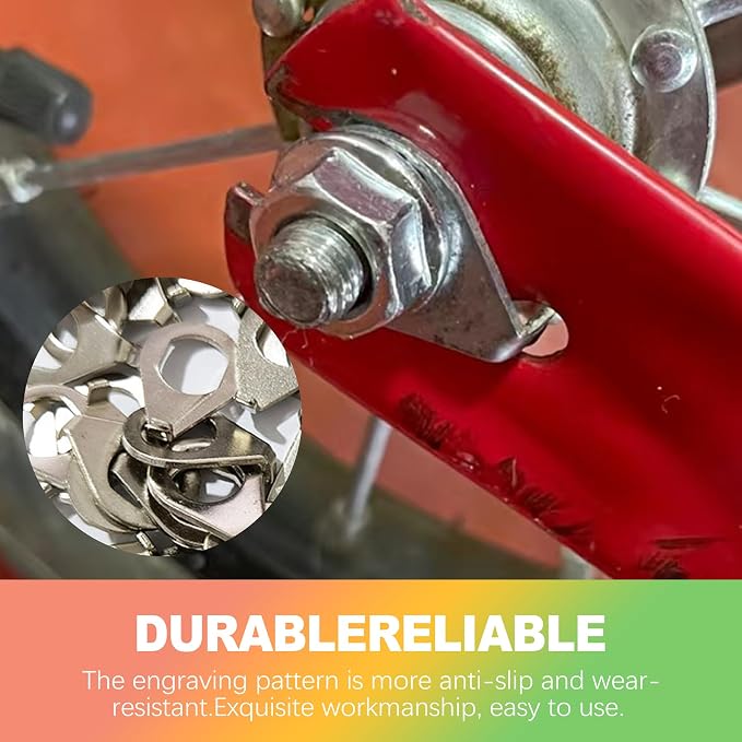 Kit de 24 tuercas y arandelas para eje de bicicleta miniatura 5