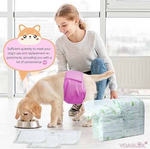 Miniatura 5 de Pañales para perros machos y hembras, 150 unidades, pañales desechables súper absorbentes para perros, almohadillas de refuerzo para la mayoría de