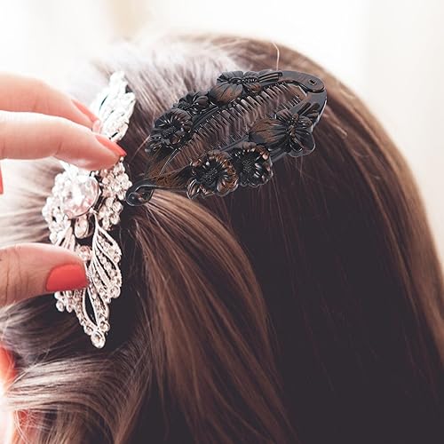 Miniatura 9 de KALLORY 9 pinzas para el pelo de cola de pez clips de plátano vintage en forma de pez peines de cola de caballo para niñas