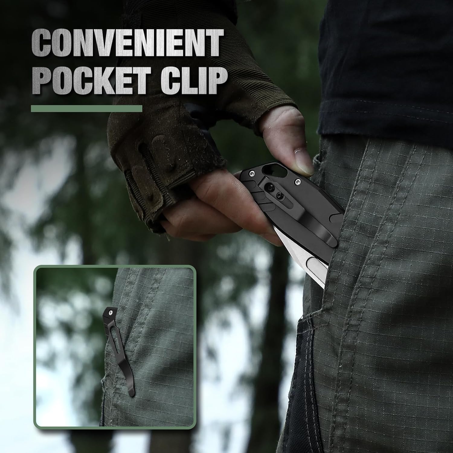 DRACHENADER Large Pocket Knife for Men B-FENG, 8.22" Survival Folding Knife with D2 Steel, Aluminum Handle, Secure Button Lock, Includes Pocket Clip and Nylon Sheath for Camping, Outdoor