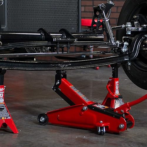 Miniatura 5 de BIG RED T825013S1 Torin - Gato hidráulico con ruedas de serviciopiso con funda de almacenamiento moldeada por soplado, con capacidad para 2.5