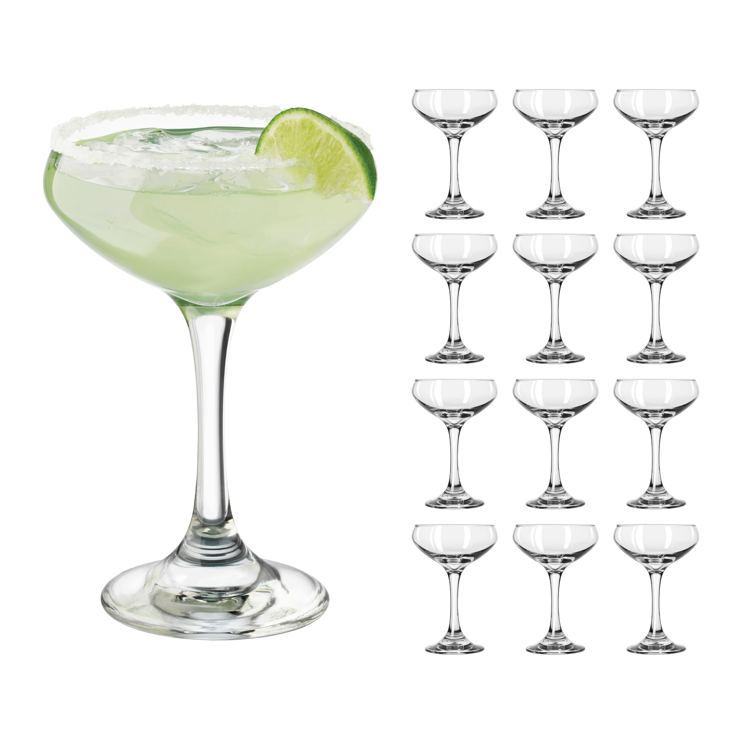 Libbey Transparent 70156 Drinking Glass Coupe Perception, 251 Ml, Set Of 12