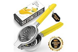 Premium Quality Large Lemon Squeezer - Heavy Duty Solid Stainless Steel Squeezer Bowl