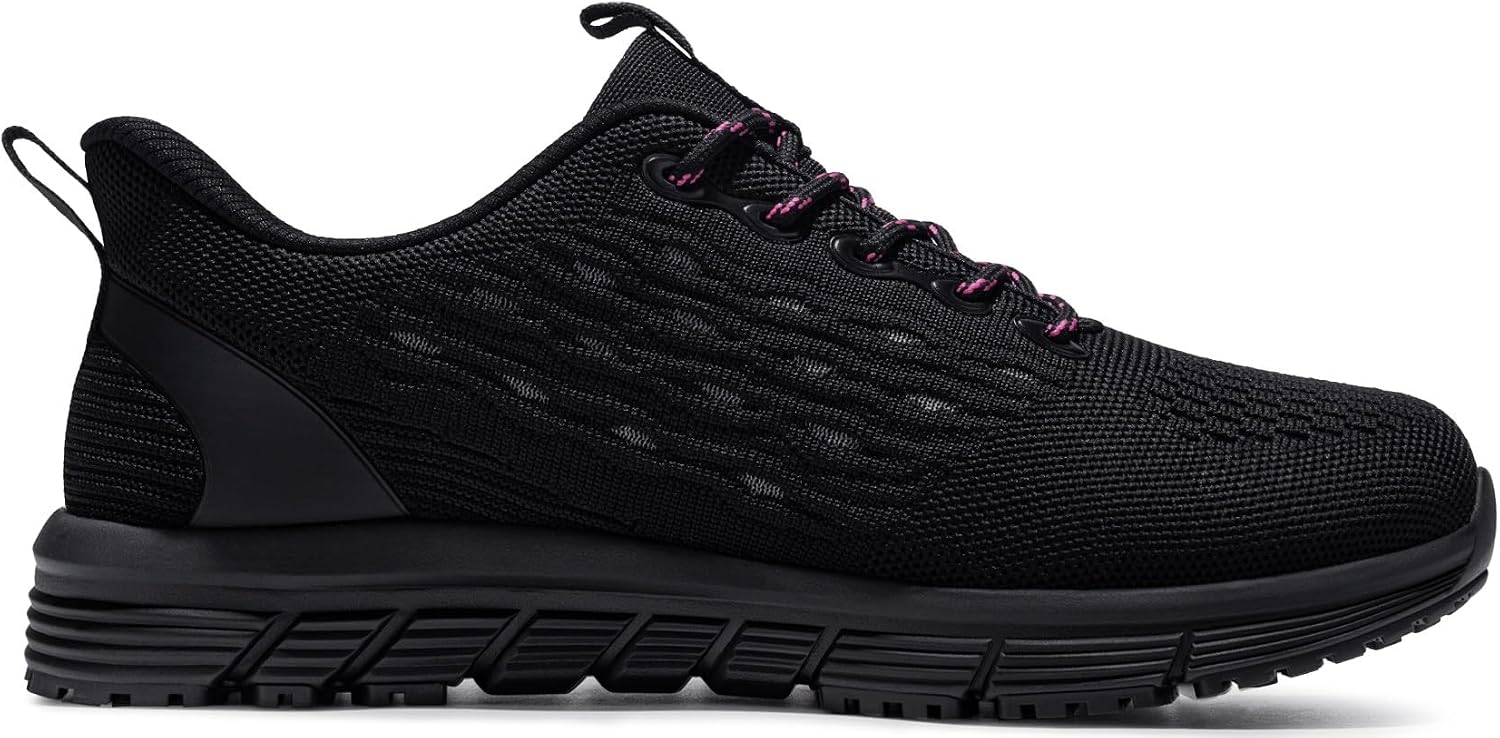 LARNMERN Women Non Slip Work Shoes Chef Kitchen Food Service Mesh Sneakers