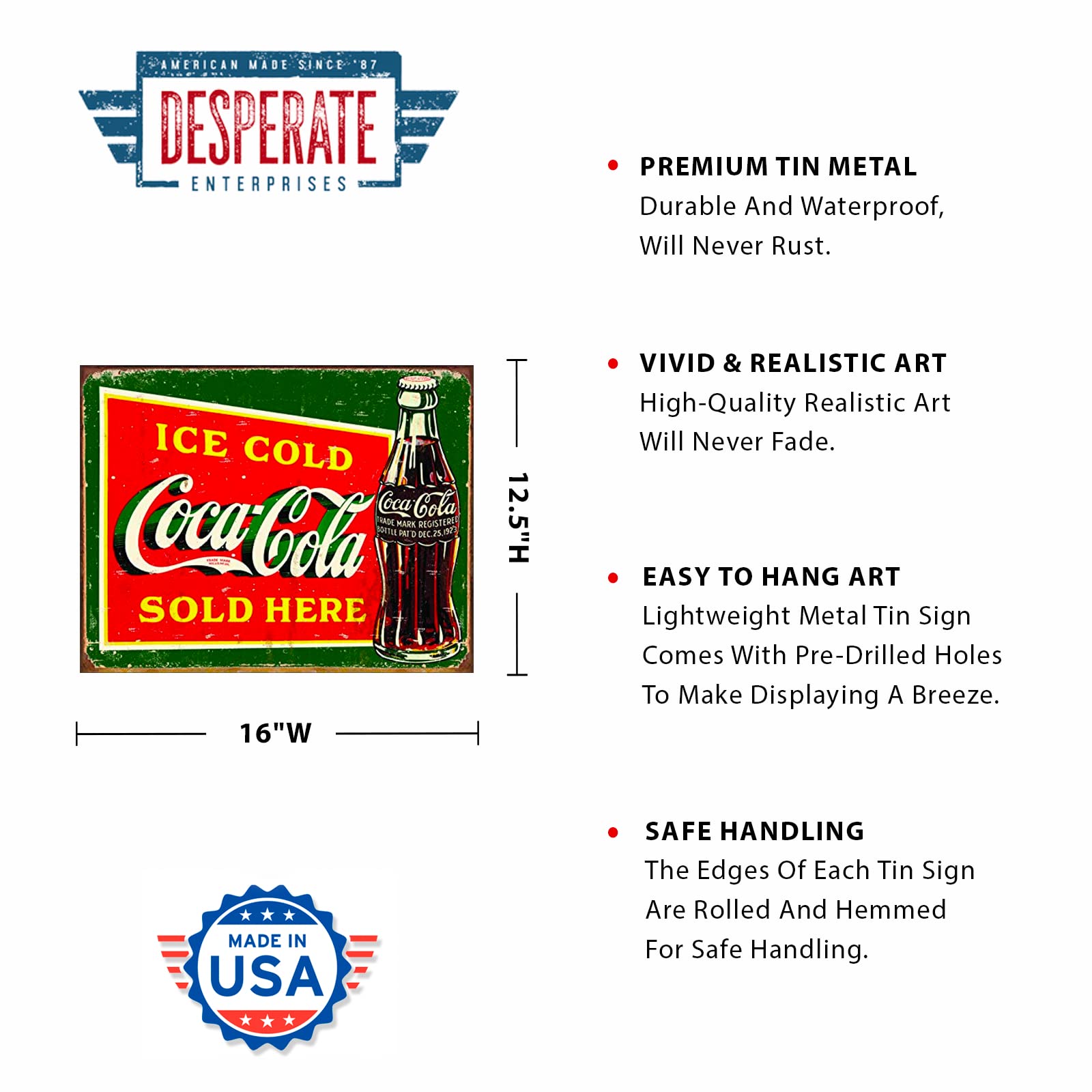 Amazon.com: Desperate Enterprises Coca-Cola Ice Cold Green