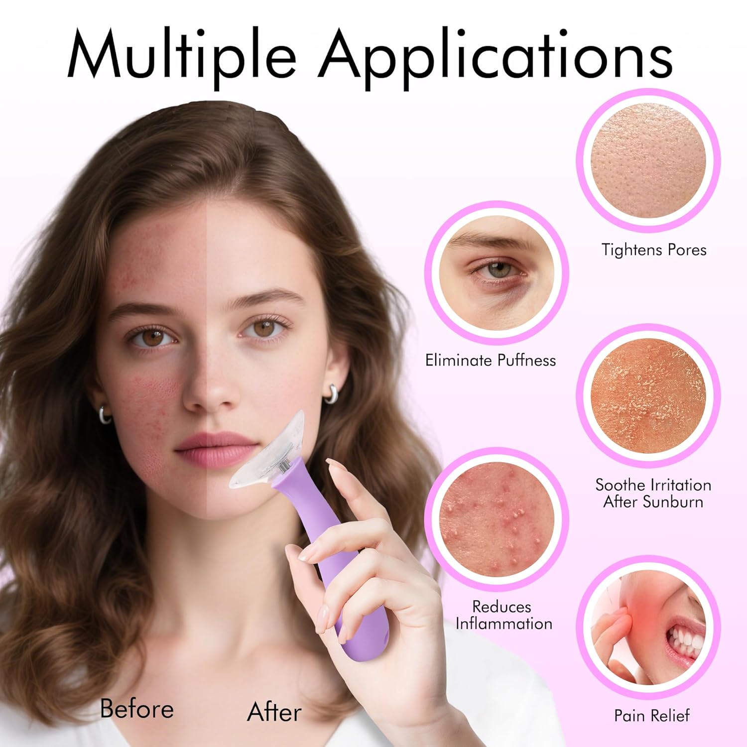 Azrra Ice Roller for Face and Dermaplane Razor, Ice Face Roller Reduces Puffiness, Minimize Pores, Reusable Massage Silicone Ice Mold with 2 Dual-head Face Razor - Image 5