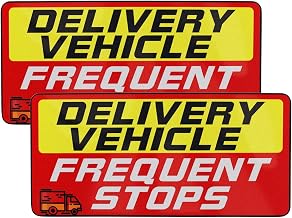 2PCS 9x4" Delivery Driver Magnet for Car,Reflective Frequent Stops Car Magnet Sign for Safety Warnings,Weatherproof Delivery Magnetic Cars Signs as Cars Accessories