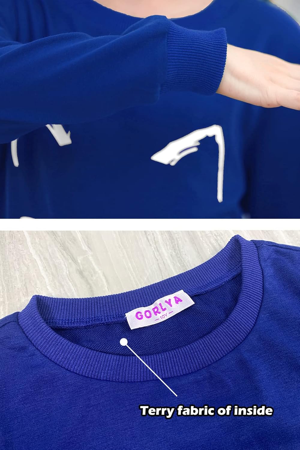 GORLYA Girl's Pullover Tops Cute Cartoon Graphic Print Sweatshirt Clothes for 4-14 Years Kids - Image 7