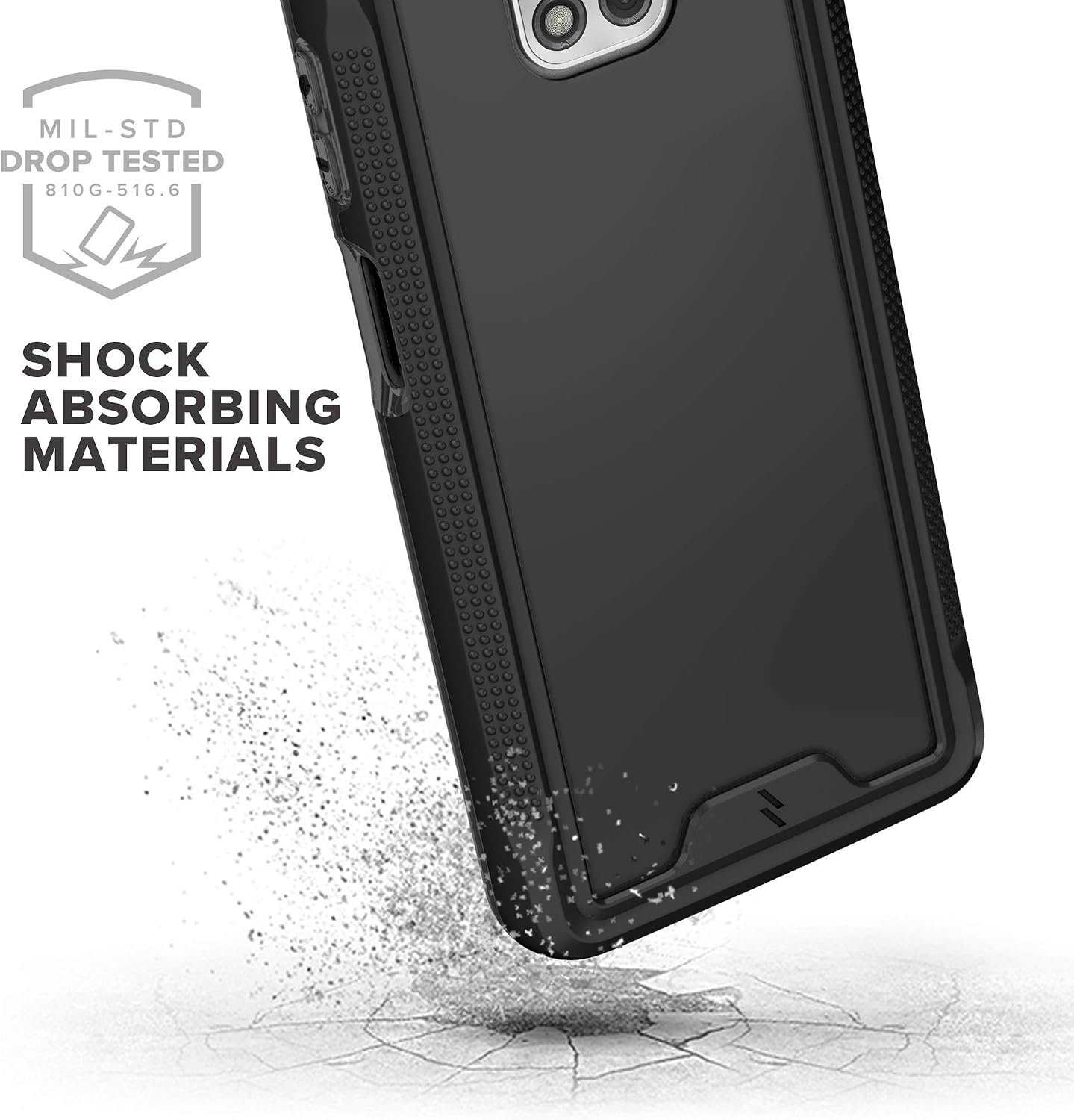 Zizo ION Series for Moto G Power (2021) Case - Military Grade Drop Tested with Tempered Glass Screen Protector - Black Smoke
