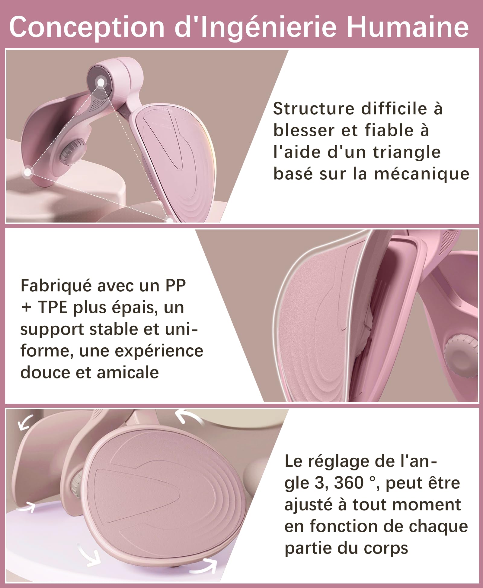 Attrezzo Interno Coscia 35lb Attrezzi Esercizi Pavimento Pelvico Muscoli Palestra in Casa Fitness Attrezzi Casa Pilates Allenamento a Casa per Addominali Glutei Arm Blaster (Rose)