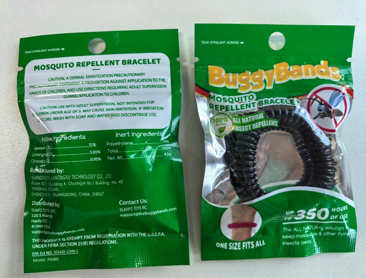 24 Pack Mosquito Repellent Bracelets, Individually Wrapped Repellent Wristbands, DEET Free, Natural and Waterproof Band