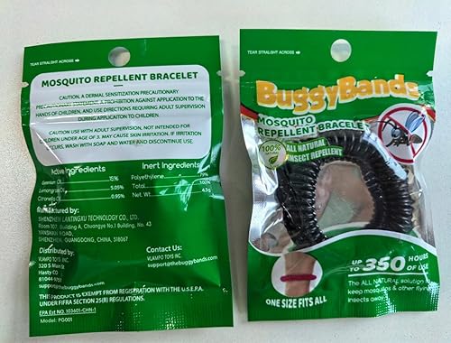 Miniatura 9 de Paquete de 24 pulseras repelentes de mosquitos, pulseras repelentes envueltas individualmente, sin DEET, banda natural e impermeable