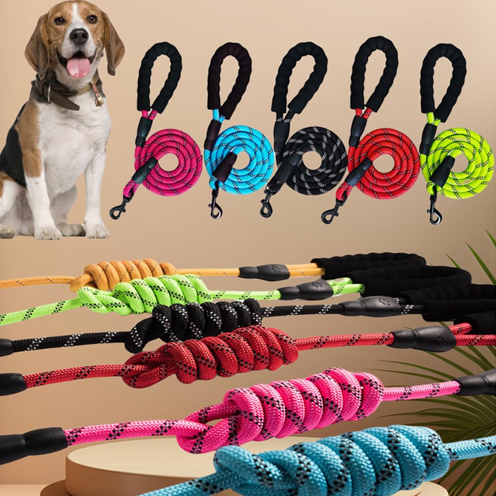 Training Lead for Dogs 2M/6.5FT Long Rope Dog Leash with Carabiner Clip and Soft Padded Handle - Image 4