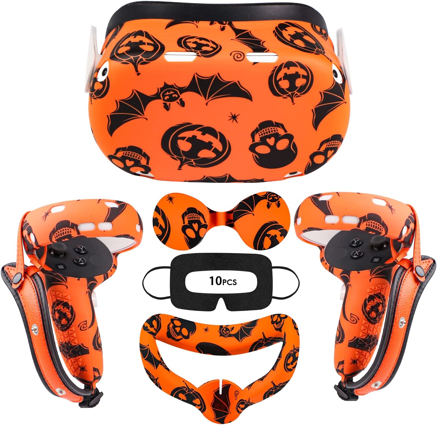 VR Accessories for Meta Quest 2, Protective Silicone Cover Set Compatible with Oculus Quest 2, Unique Patterns to Dress Up Quest 2 Headset & Controllers