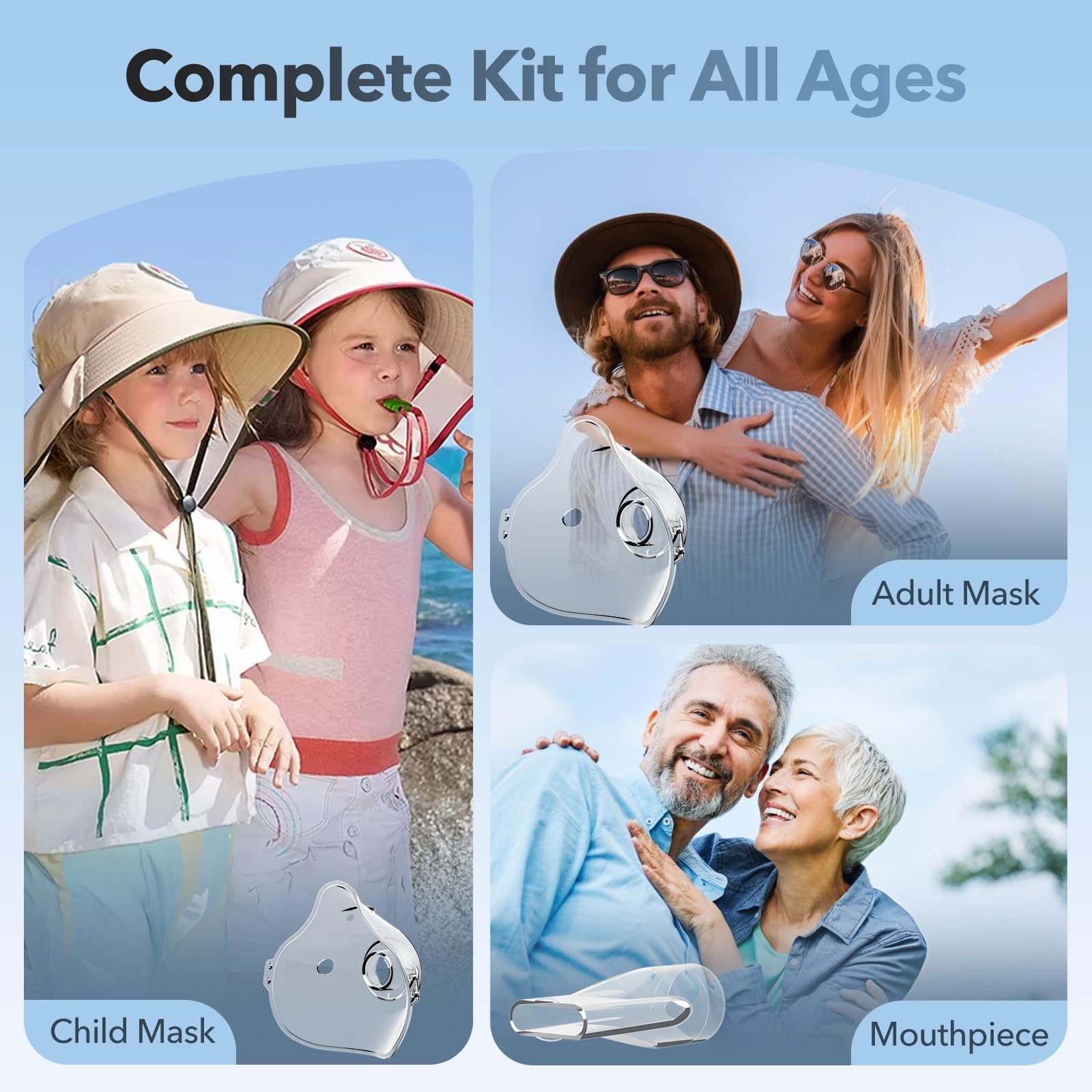 Portable Mesh Nebulizer for Adults & Kids - 3 Adjustable Modes, Rechargeable Handheld, Auto Shut-Off & Self-Cleaning for Home, Office & Travel
