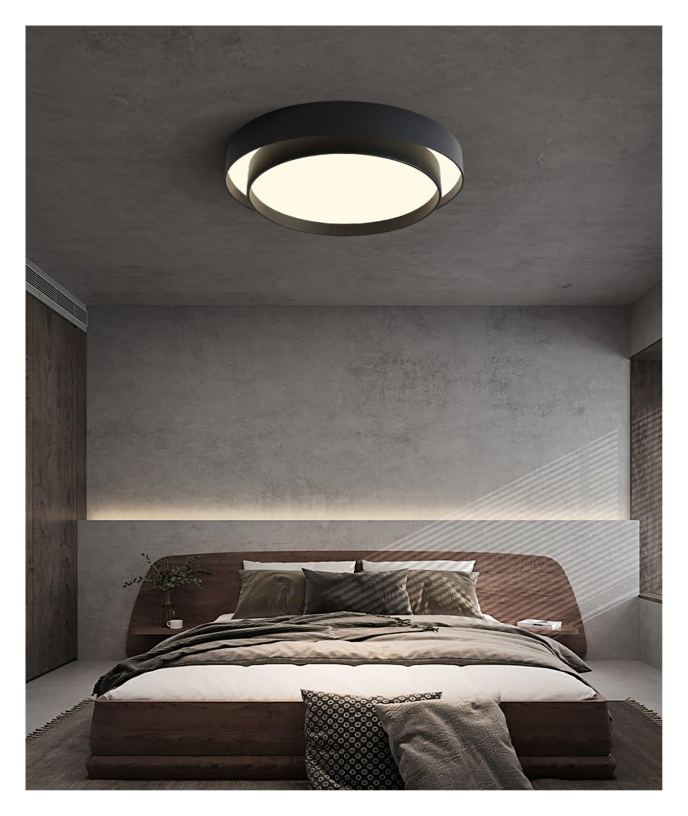 SYAXVOM Chandelier Full Spectrum Bedroom lamp Ceiling Master Study Living Room Lights(Black 50cm,Dimmable)