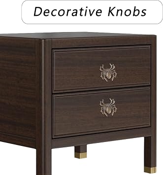 6Pcs Cabinet Handles, Spider Shaped Drawer Knobs, Kitchen Cabinet Handles, Single Hole Pull with Screws for Home Furniture Drawers Cabinets Cupboard Dresser Wardrob, Jewelry Box Decor (Bronze)