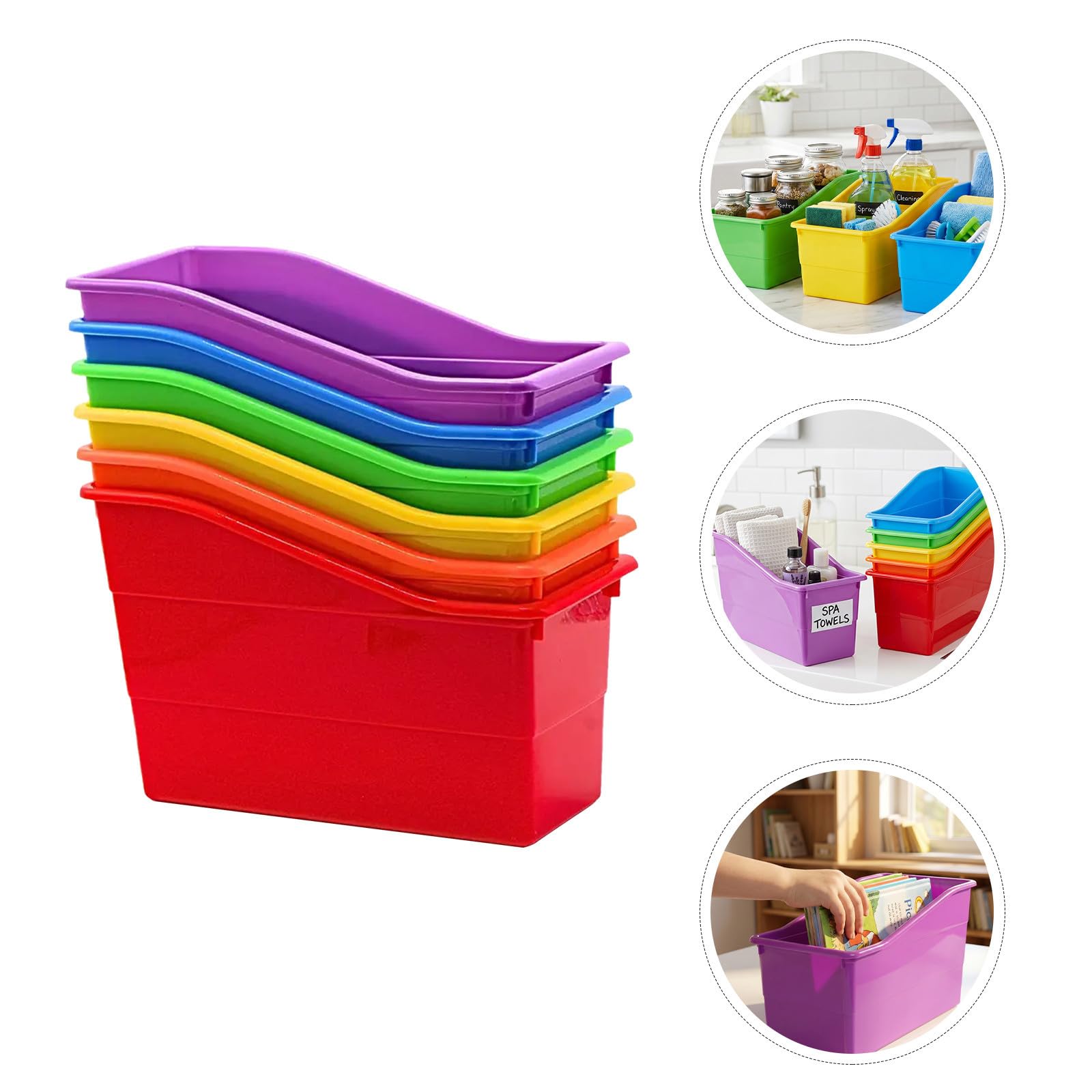 VILLCASE 6 Pezzi Contenitore Portaoggetti Impilabile in Plastica