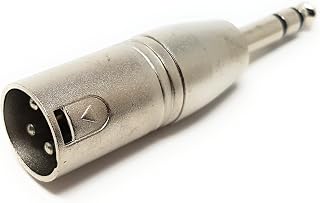Maincore 3pin XLR male to 6.35mm 1/4 male Jack Stereo Plug Adapter/Converter/Extender for Microphone, Mixer, AMP, Guitar Cable (Available in Mono & Stereo) (Stereo)