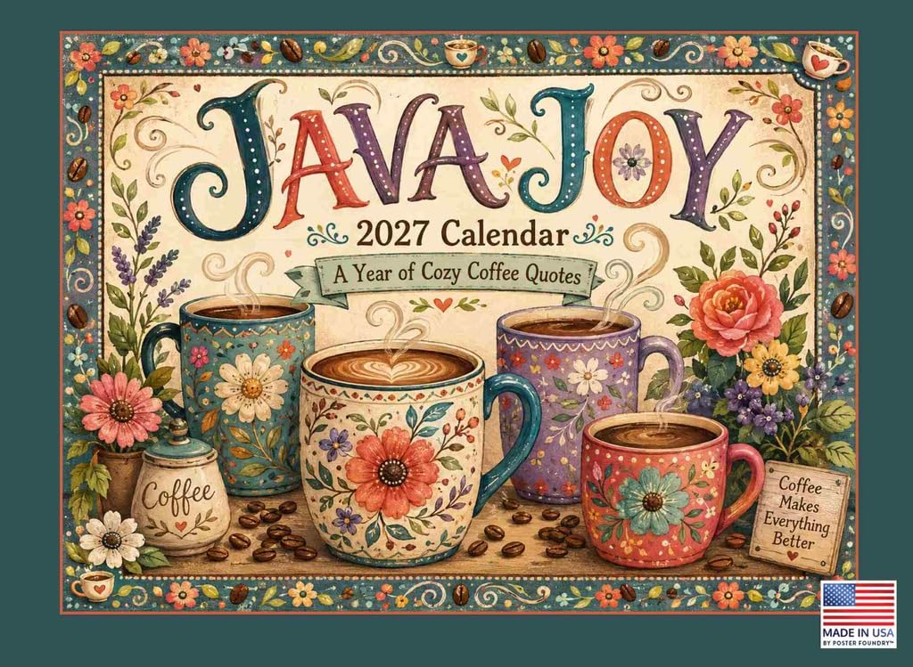 Java Joy Coffee Calendar 2027 Monthly Wall Calender 12 Month | American Made In The USA — image 1