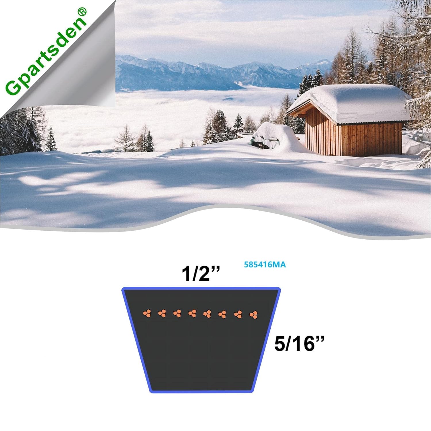 review Gpartsden 579932MA & 585416 Belt Set Replaces for Craftsman Murry 585416MA 579932 420673 Snow Blower MTD 754-0275, 954-0275, 954-0282