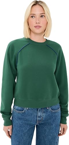 State & Lake Women's Nola Sweatshirt, Racing Green/Denim, XL