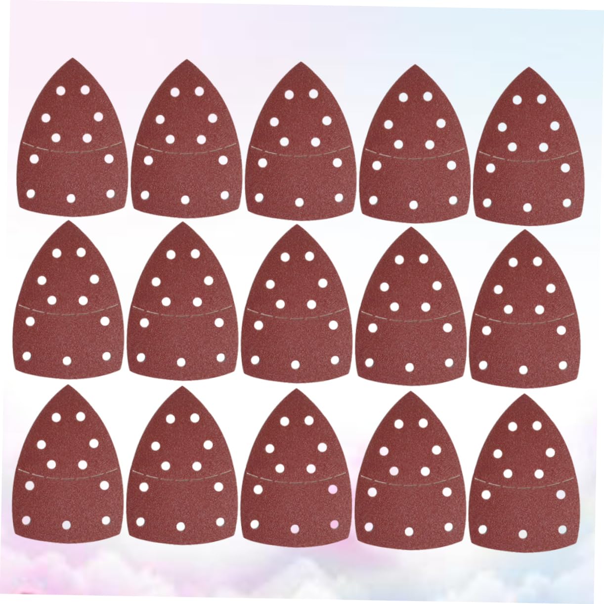 DOITOOL 40pcs Velvet Backed Sandpaper Set Triangle Sander Hook Loop Drywall Sandpaper for Grit