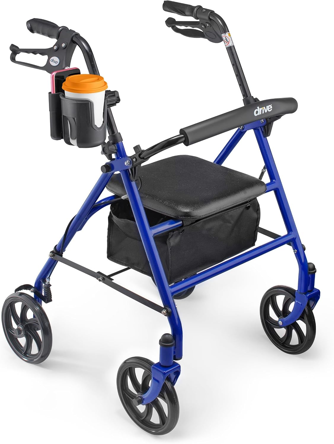 Walker Cup and Phone Holder, Compatible with Rollator and Folding Walkers