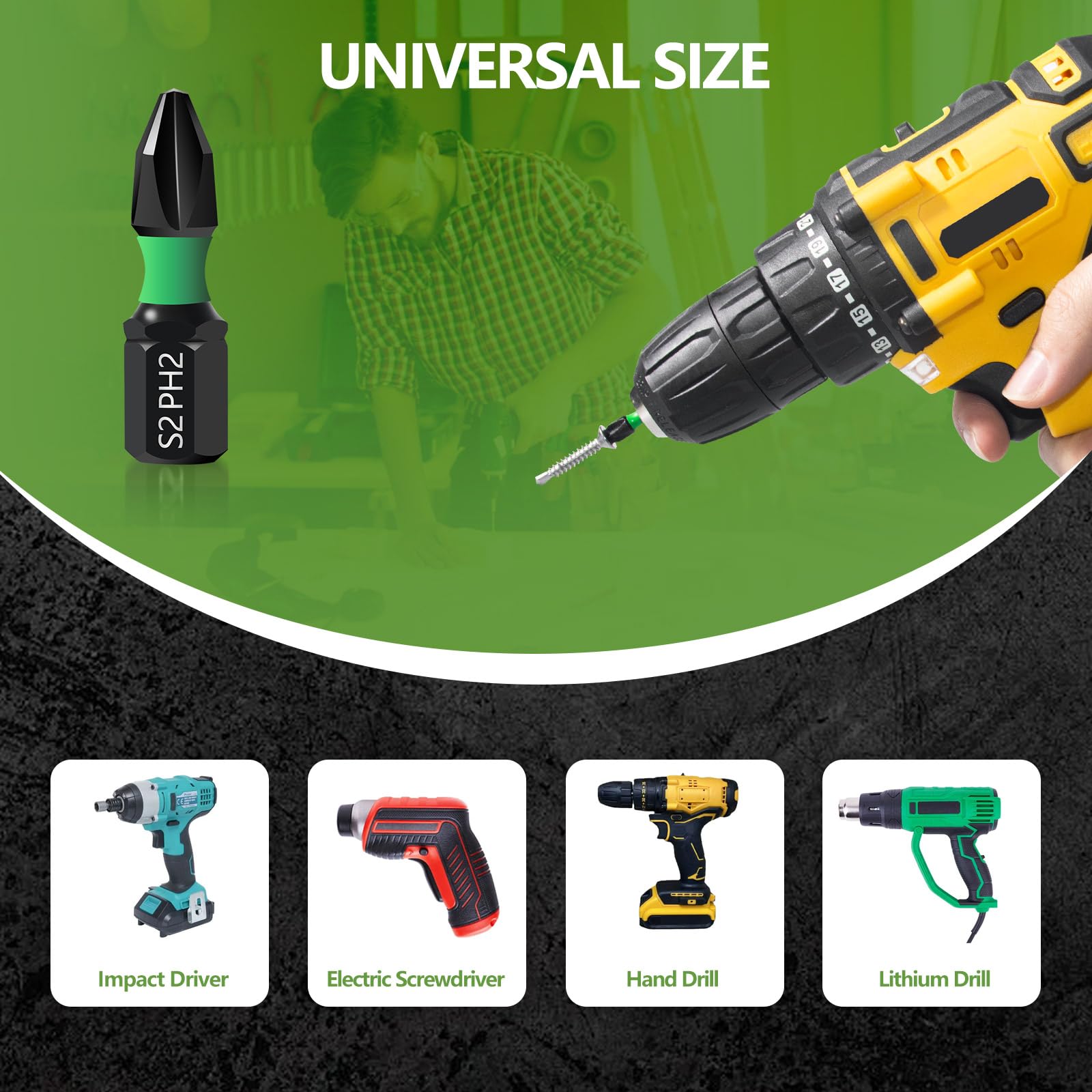 Set 10 Punte Magnetiche PZ2 Per Avvitatori - 150mm, 100mm, 75mm, 50mm, 25mm - Super Resistente - Foto 8