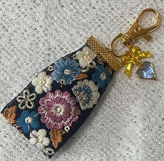 ハンドメイド刺繍リボン キーホルダー チャーム