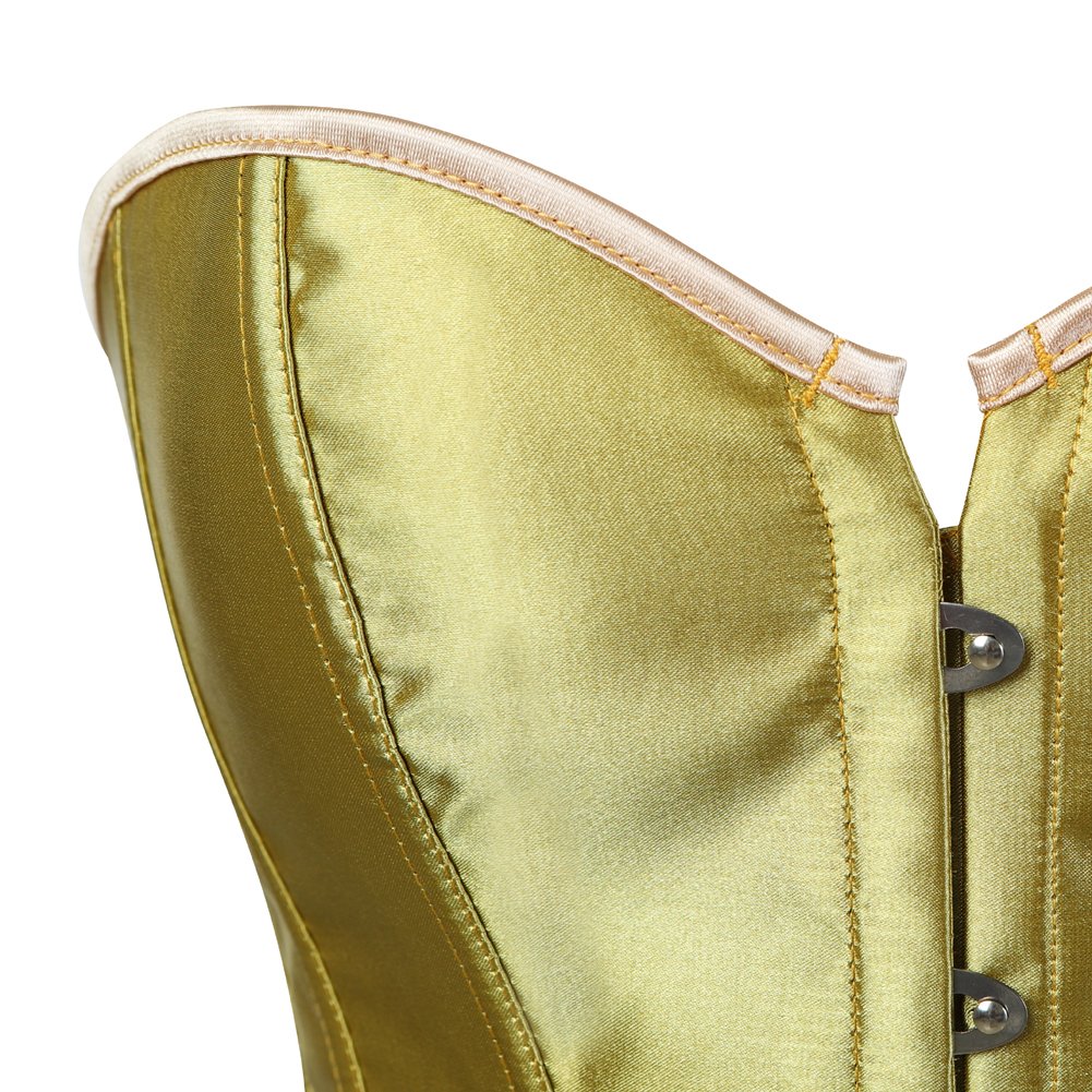 Mair Yellow Shimmer Satin Underbust Corset