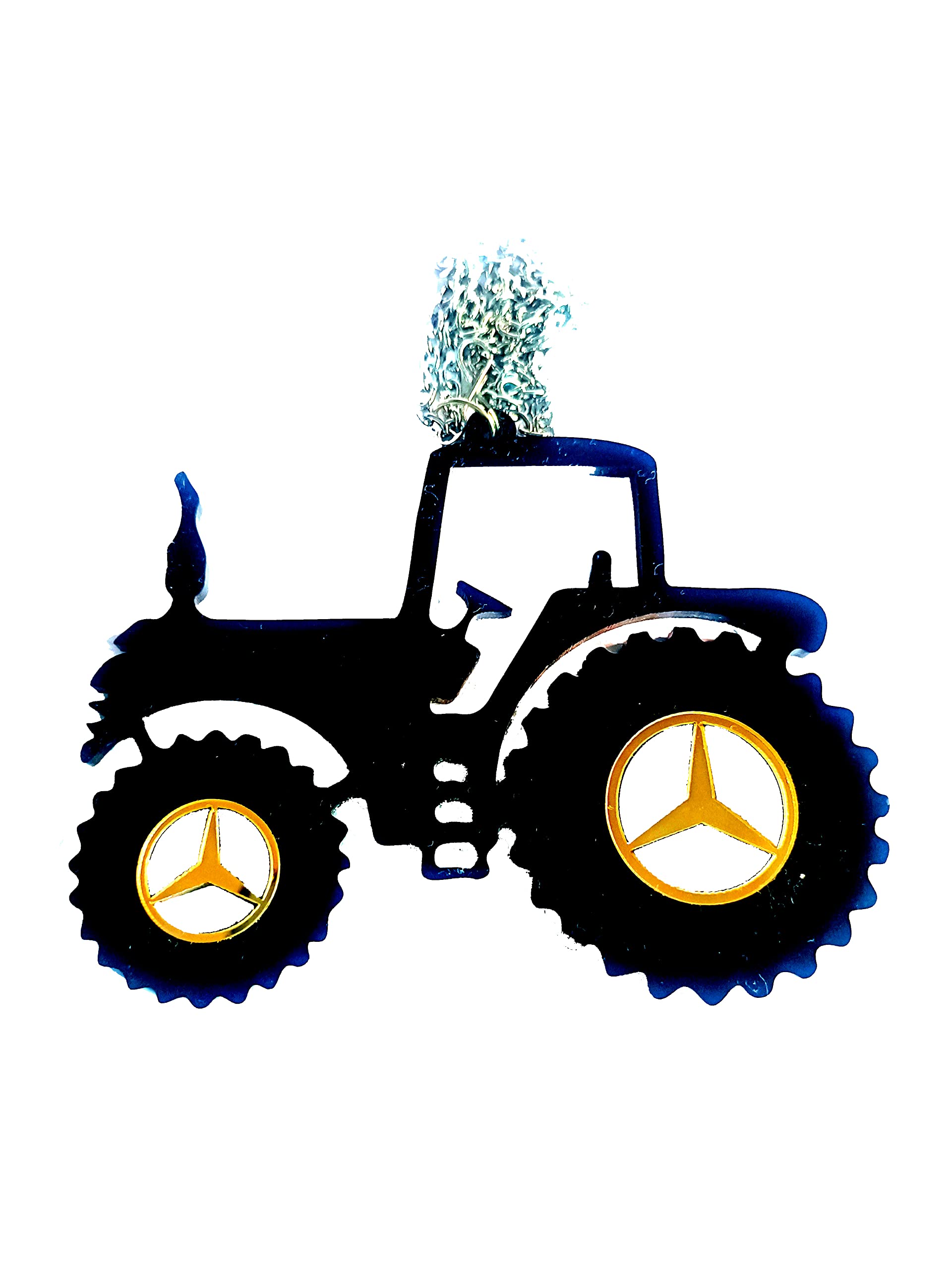 Both Side Royal Farm Tractor Golden Star Alloy for Car Hanging Material-Acrylic Color-Black Colour-image-18